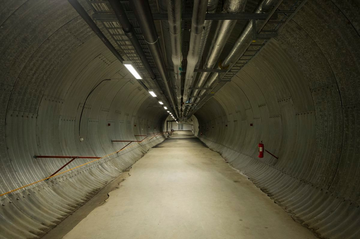 Tunnel leading deep into the mountain.