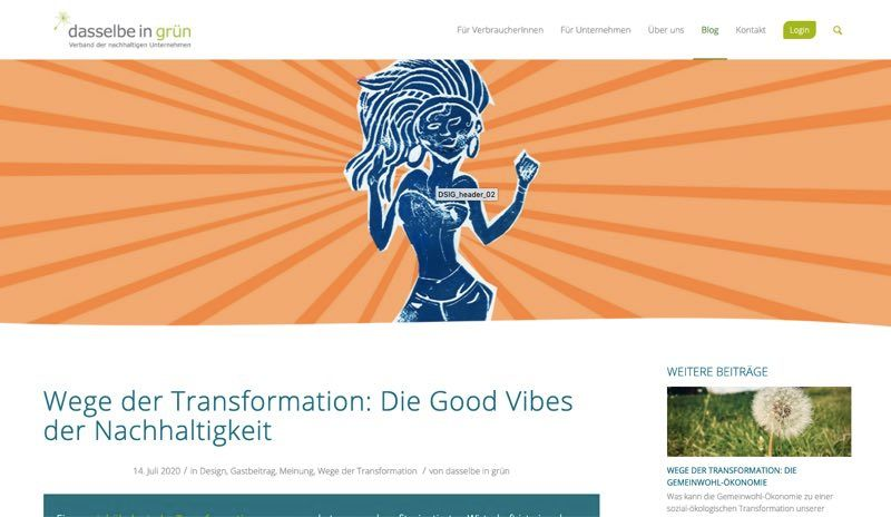 Translation: Way to Transformation: The good vibes for Sustainability