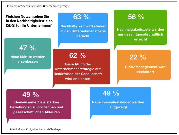 Die 17 Ziele sind vielschichtig, Unternehmen wählen die aus, die für sie relevant sind