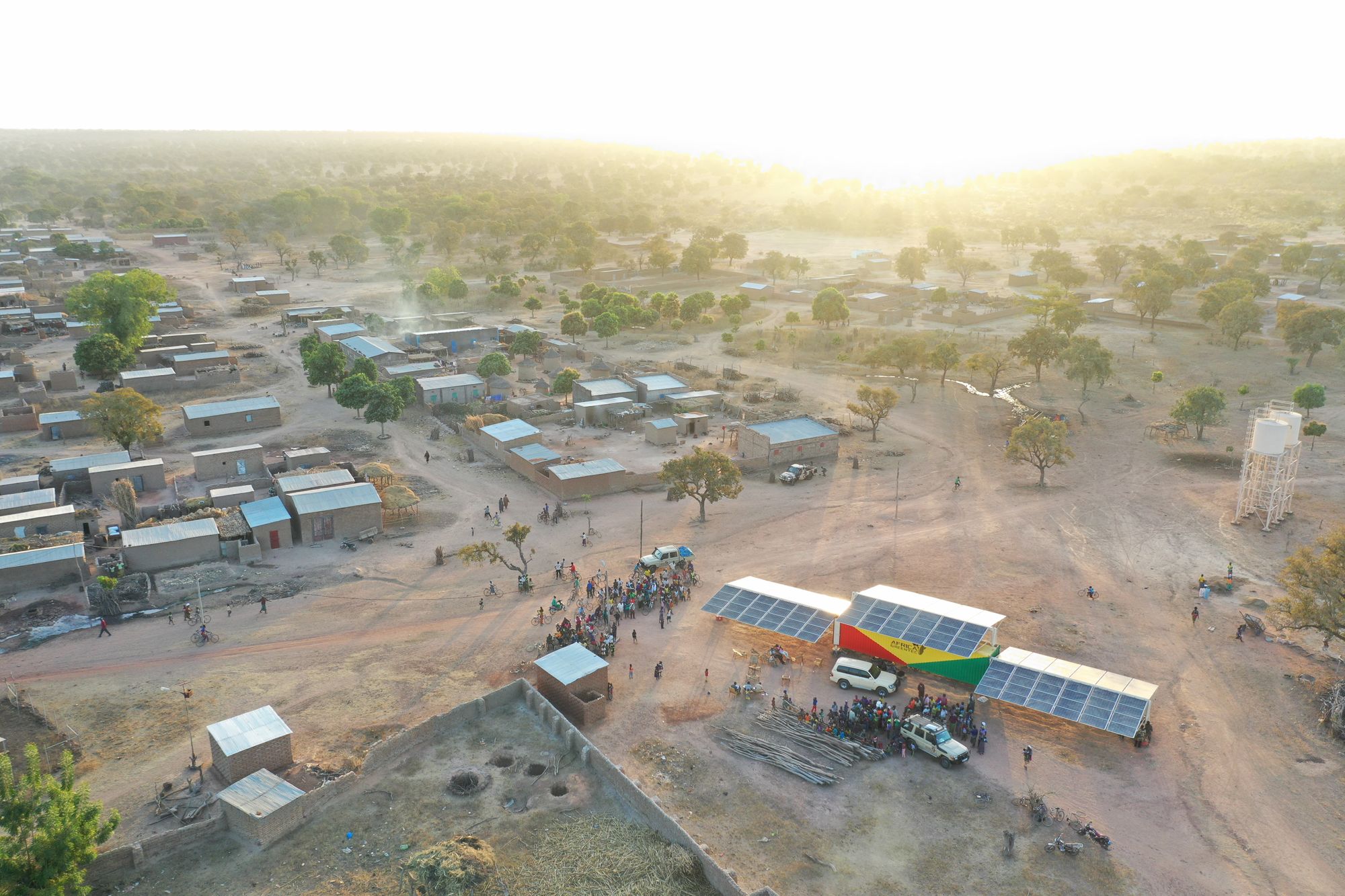 A Solartainer being set up in Mali, Africa. Picture Courtesy: Africa GreenTec
