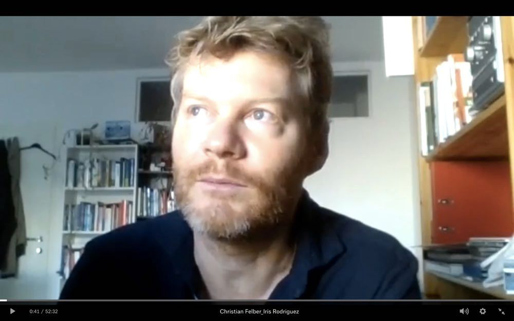 We conducted the interview with author and activist Christian Felber - as all do in these times - via video conference